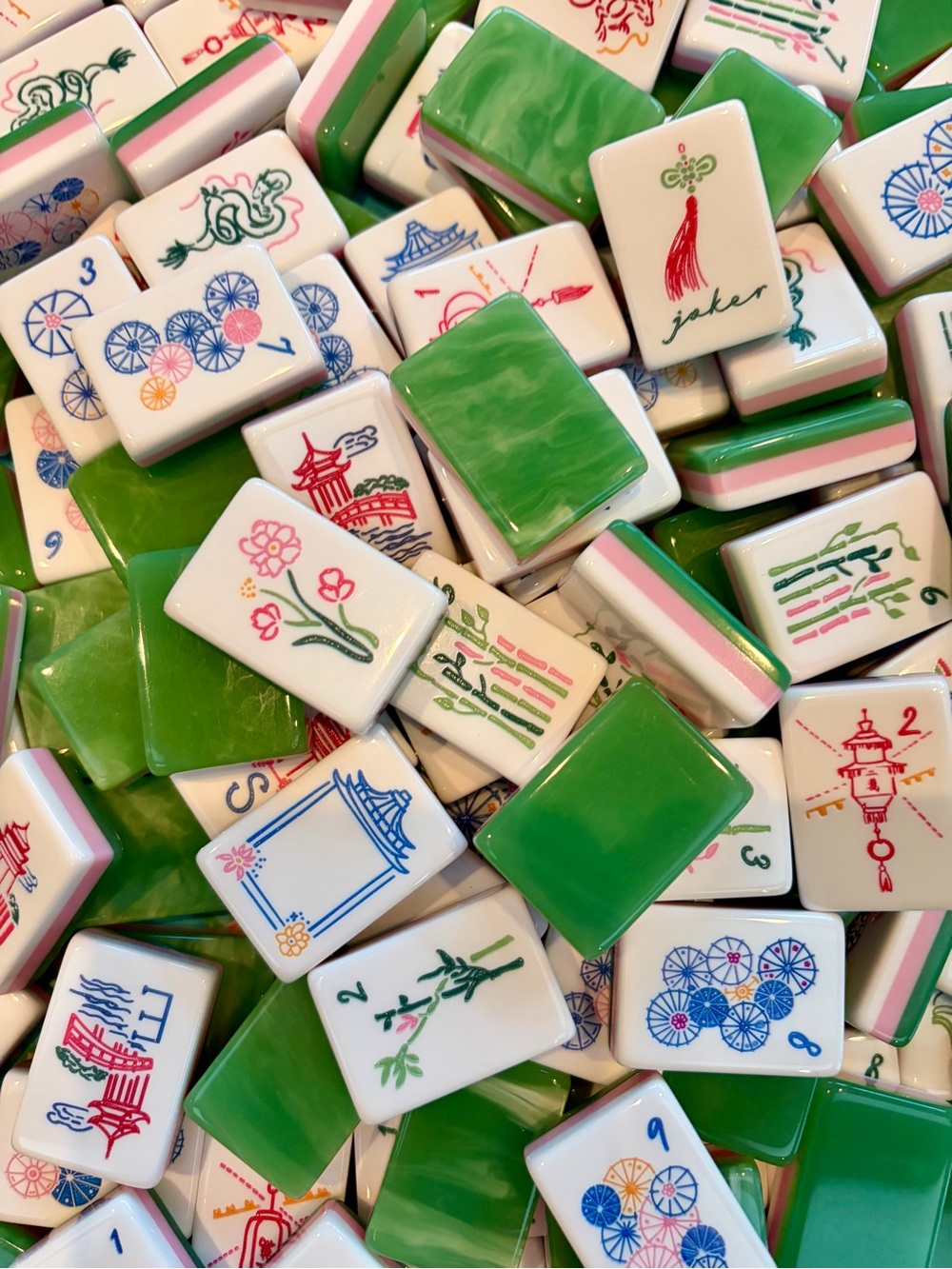 Jade Backed Mahjong Tiles 🀄️🐉